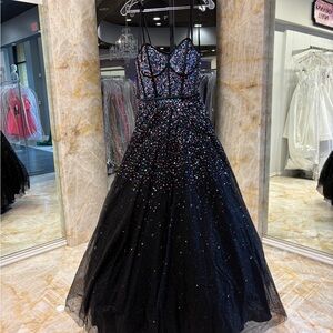 Stunning Black Sequin Prom Dress